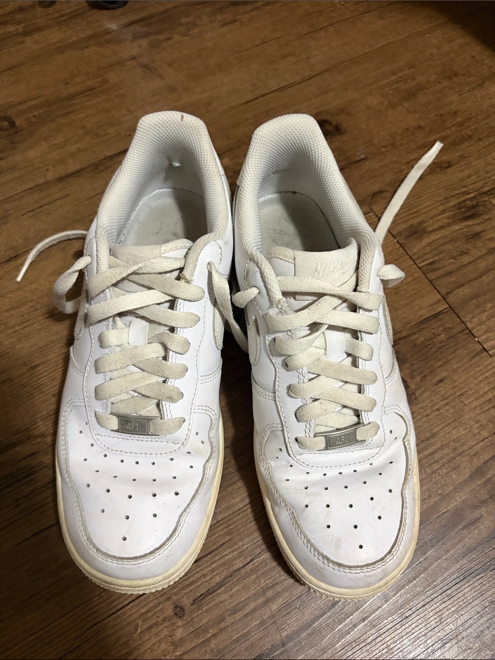 Nike White Low-Top Leather Sneakers